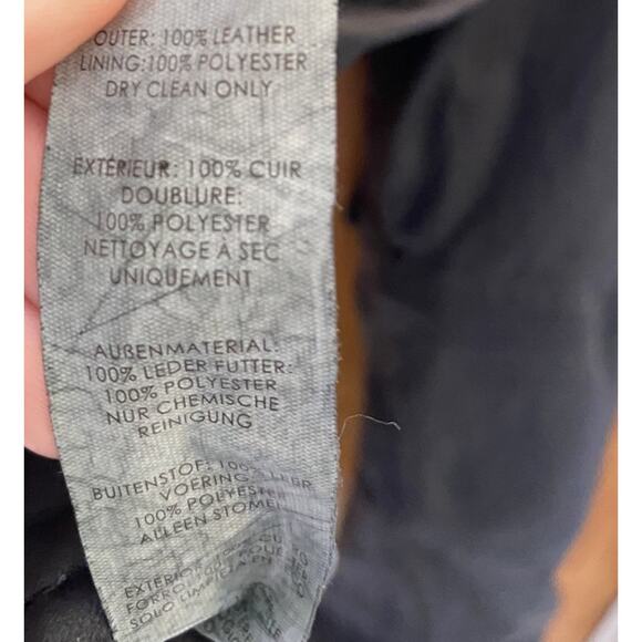 Nasty Gal Real Leather Biker Motorcycle Jacket Fringe Buckle Belt Moto Sz M - Picture 9 of 9